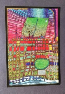 Friedensreic Hundertwasser "Part of a Steamer" Mounted Offset Lithograph 1978 - Picture 1 of 3