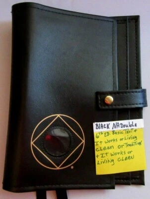Narcotics Anonymous NA 6th Basic Text & How an Why Black double book Cover Coin - Image 1 of 4