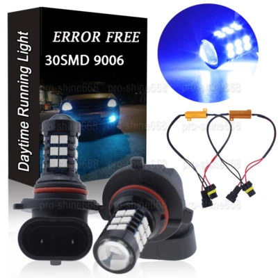 10000K Xenon Blue 9006 HB4 Fog Lights 30SMD LED Bulbs w/ Decoder No Error CANBUS - Image 1 of 4