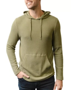Rainforest Lounge Men's Soft Textured Hoodie, Green, Large - Picture 1 of 4