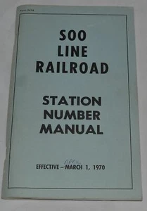 1970 SOO LINE RAILROAD STATION Number Manual Spurs Sidings w/ Map A2 - Picture 1 of 4