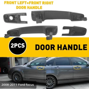 Fits For 2008-2011 Ford Focus Exterior Front & Rear SideDoor Panel Handle Black - Picture 1 of 11