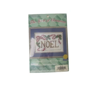NEU Janlynn The Spirit of Christmas NOEL gezähltes Kreuzstich-Set 7" x 5" - Bild 1 von 2