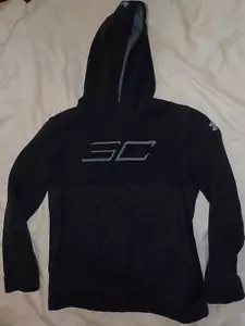 Boys UNDER ARMOUR COLDGEAR loose fit fleece lined hooded sweatshirt YXL XL Grey - Picture 1 of 12