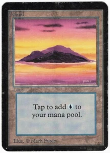 Island 1993 Limited Edition - Alpha Blue Basic Land #288 (B) MTG HP AZ1 - Picture 1 of 2