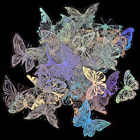 45 pièces autocollants papillon holographiques paillettes, papillon vintage imperméable trans