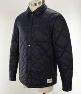BARBOUR Mens Navy Blue Quilted Summer Shirt Jacket SMALL NWT - Picture 1 of 2