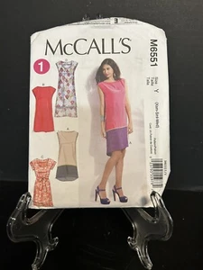 McCall's pattern M6551 Misses' Dresses & Belt sz XS,S,M uncut Factory folds - Picture 1 of 4