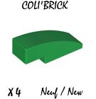 lego 50950 - 4x Brique Courbe Slope Curved 3x1 - Vert Green - Neuf