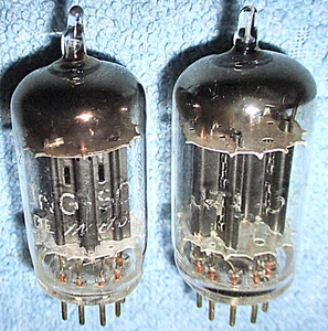 2 Tung-Sol 5687 Vacuum Tubes - Black Plate Twin Triodes for AudioNote Amps - Picture 1 of 2