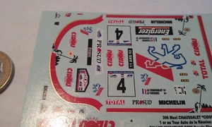 decals decalcomanie deco peugeot 306 maxi tour de la réunion 1997 1/43 - Imagen 1 de 1