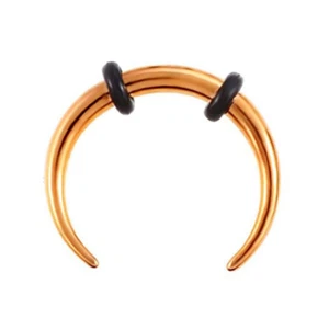 1-5Pcs Buffalo Horn Nose Septum Ring Hoop Steel Horseshoe Ear Ring Piercing 16G - Picture 1 of 9