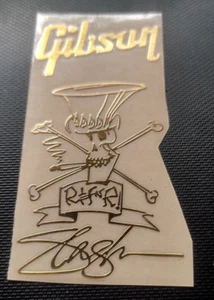 GIBSON / SLASH HEADSTOCK gold / LOGO TETE DE GUITARE AUTOCOLLANT doré - Picture 1 of 3