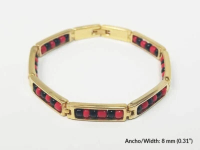 Pulseira de Elegua em aço inoxidável com revestimento de ouro 14K real - Imagem 1 de 3