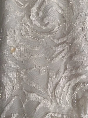 Vintage Brilliante Ivory Full Length Beaded Formal Long Sleeve Dress Size M - Image 1 of 4