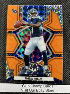 2022 #272 Malik Willis Panini Mosaico Naranja Reactivo Prizm NFL Debut RC Titans - Imagen 1 de 2