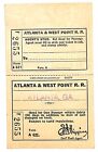 Atlanta and West Point Rail Road Co. Unused Void Ticket c1930's-40's #2655