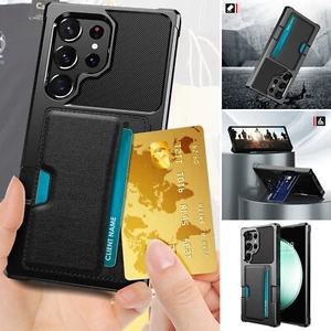Custodia robusta magnetica antiurto per Samsung Galaxy S25 Ultra/S25+ slot schede - Foto 1 di 9