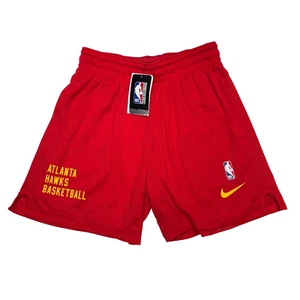 NEW NIKE NBA Atlanta Hawks Basketball Mesh Shorts Size Small Red Loose Fit Mid - Picture 1 of 11