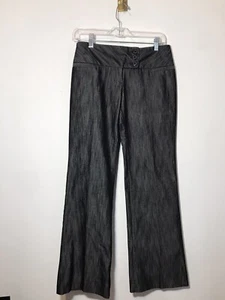 Womens Size 5 Dress Pants Joe Benbasset Charcoal Gloss Sheen Black And Gray - Picture 1 of 5