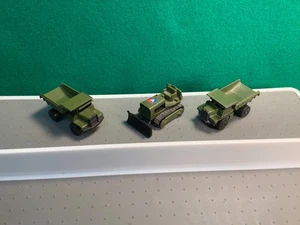 Scatola fiammiferi vintage TP-16 2 dumper militari e bulldozer - Foto 1 di 8
