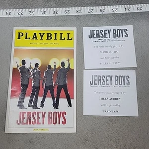 Jersey Boys Playbill – August Wilson Theatre – 2 Inserts – Broadway FREE SHIP - Picture 1 of 5