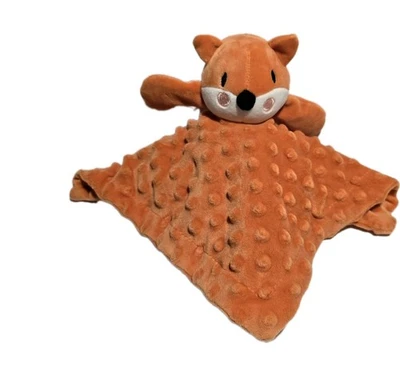 Manta de seguridad Fox Bear naranja felpa Minky Dot Bumps Lovey 11x12 sin marca Foto 1 de 4