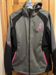 FXR Pulse 23 Womens Softshell Jacket Gray Heather/Raspberry LG - Picture 1 of 6