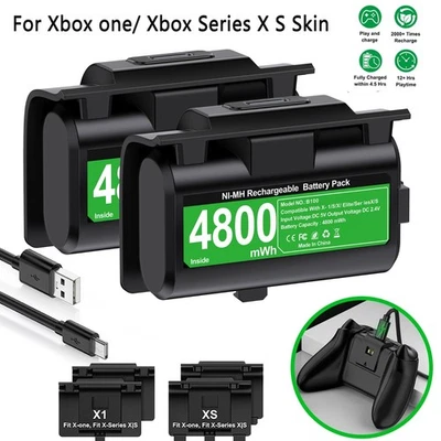 2pcs 4800mWh For Xbox One/Xbox Series X|S Controller Rechargeable Battery Pack - Image 1 of 4