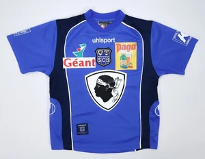 SC BASTIA 2004-06 HOME SHIRT XS MAX #9 - MAILLOT VINTAGE UHLSPORT TESTA MORA - Imagen 1 de 22