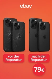 iPhone Backcover Reparatur 15/15 Plus /15pro /15 Pro Max Rückseite Glas - Bild 1 von 1