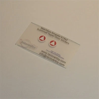 Matchbox Lesney King Size K 19a2s Scammel Tipper Truck Sticker Set - Image 1 of 3