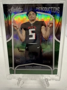 2022 Panini Absolute - Introductions Drake London #INT-6 Green Spectrum /25 (RC) - Picture 1 of 4