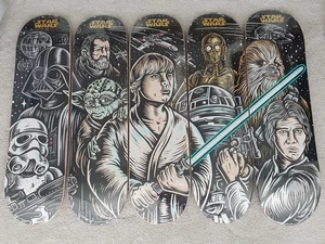 Element x Star Wars Skateboard Deck Set Completo Timber Art Jedi Masters Droidi - Foto 1 di 8