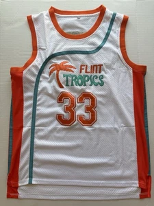 Flint Tropics Jackie Moon #33 Size XL Basketball Jersey Movie With Headbands - Picture 1 of 7