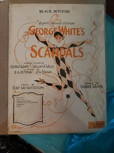 Antique 1920's Sheet Music SCANDALS Blues Vintage Farmhouse Halloween Harlequin - Picture 1 of 6