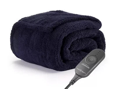 Manta térmica negra Sunbeam Loftec con bolsillo para el pie Foto 1 de 4