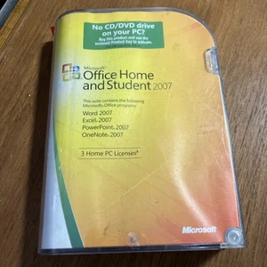 Microsoft MS Office 2007 Home & Student GENUINE Disc W/ Product Key - Picture 1 of 4