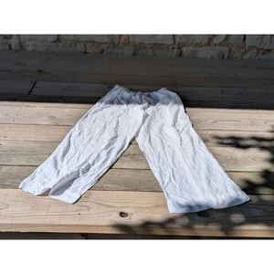 Florence Eiseman Women's White Pin‑Tuck Lounge Pants Small NWT - Picture 1 of 5