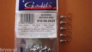 5 x GAMAKATSU JIGKÖPFE MINI GR. 6 - 1,0g  FÜR TWISTER  HIT !!! - Imagen 1 de 1