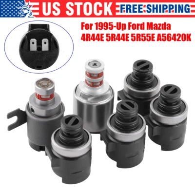 Transmission Shift Solenoid Kit 5R55E 4R44E 6Pcs For Ford Ranger Explorer Mazda - Изображение 1 из 4