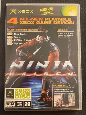 NINJA GAIDEN xbox Official DEMO #29 TOP SPIN espn mlb 2004 TENCHU - Image 1 of 4