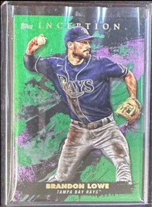 2021 Topps Inception Brandon Lowe Green Tampa Bay Rays - Picture 1 of 2