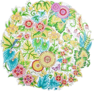 Diamond Painting Türkranz Blumenpracht Ø 28 cm - Bild 1 von 2