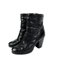 Frye Patty Artisan Zip Black Short Heeled Boots Size 7.5 - Picture 1 of 11