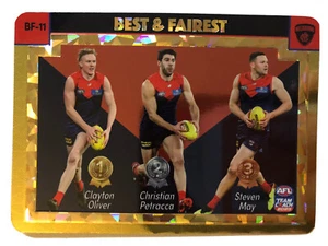 2023 TEAMCOACH BEST & FAIREST GOLD MELBOURNE BF 11 CARD UNUSED CODE AFL - Picture 1 of 2