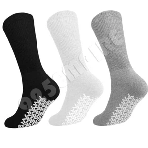 Paquete de 3 calcetines para diabéticos antideslizantes para hombre mujer pinza antideslizante de algodón antideslizante sin encuadernación - Imagen 1 de 5