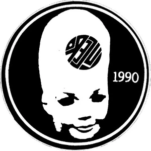 Vintage 1990 Black Label Skateboards Sticker by: Lucero- Baby Head Black & White - Picture 1 of 3