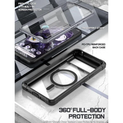 For Google Pixel 8 MagPro Case Shockproof Rugged Hybrid Back Protector Black - Image 1 of 4