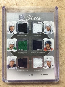 16-17 The Cup Sixes Jerseys MALKIN PAVELSKI SEGUIN BACKSTROM SCHEIFELE CARTER /5 - Picture 1 of 1